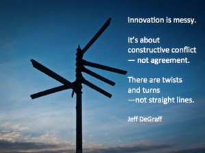 Innovation is messy signpost 2